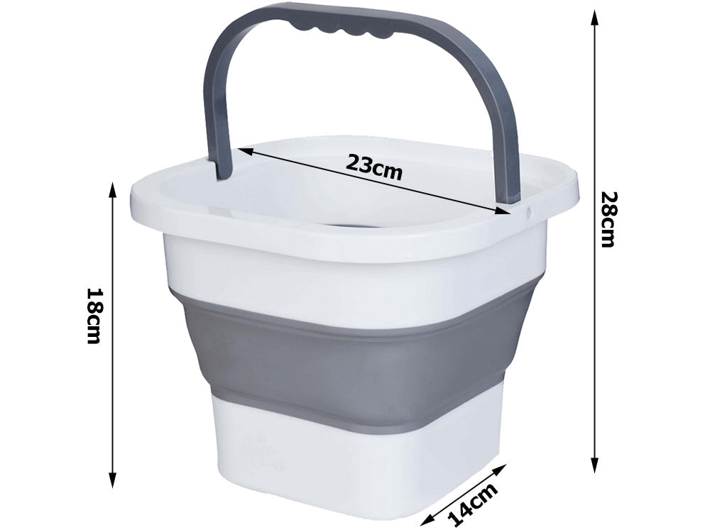 Hopfällbar hink 5 L silikon/plast med handtag blandade färger