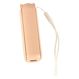 Hopfällbar mini handfläkt USB-C 3 hastigheter powerbank 1200 mAh rosa