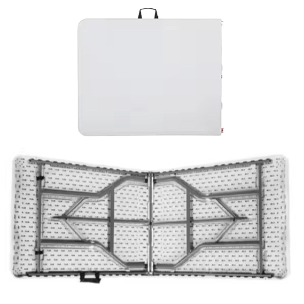Hopfällbart bord 180x74 cm HDPE plast med bärhandtag stålram