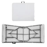 Hopfällbart bord 180x74 cm HDPE plast med bärhandtag stålram