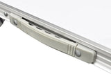 Hopfällbart campingbord 180x60 cm justerbar höjd creme