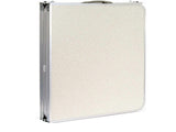 Hopfällbart campingbord 180x60 cm justerbar höjd creme