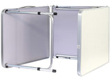Hopfällbart campingbord 180x60 cm justerbar höjd creme