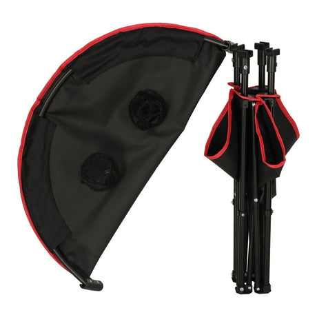 Hopfällbart campingbord 72 cm med dryckeshållare & transportväska