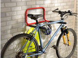 Hopfällbart cykelställ vägg för 2 cyklar 60 kg metall svart/röd