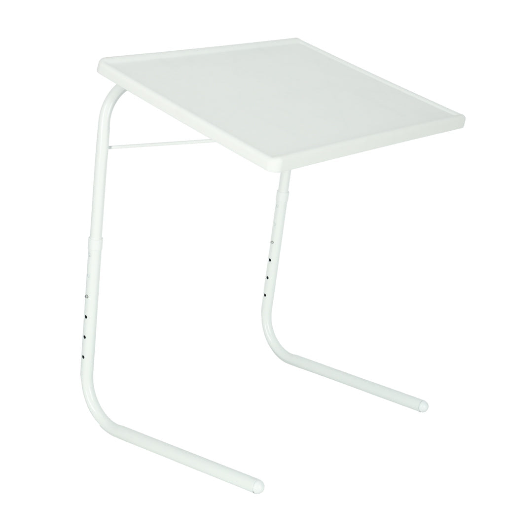 Hopfällbart laptopbord sidobord justerbar höjd/vinkel 52x40 cm vit