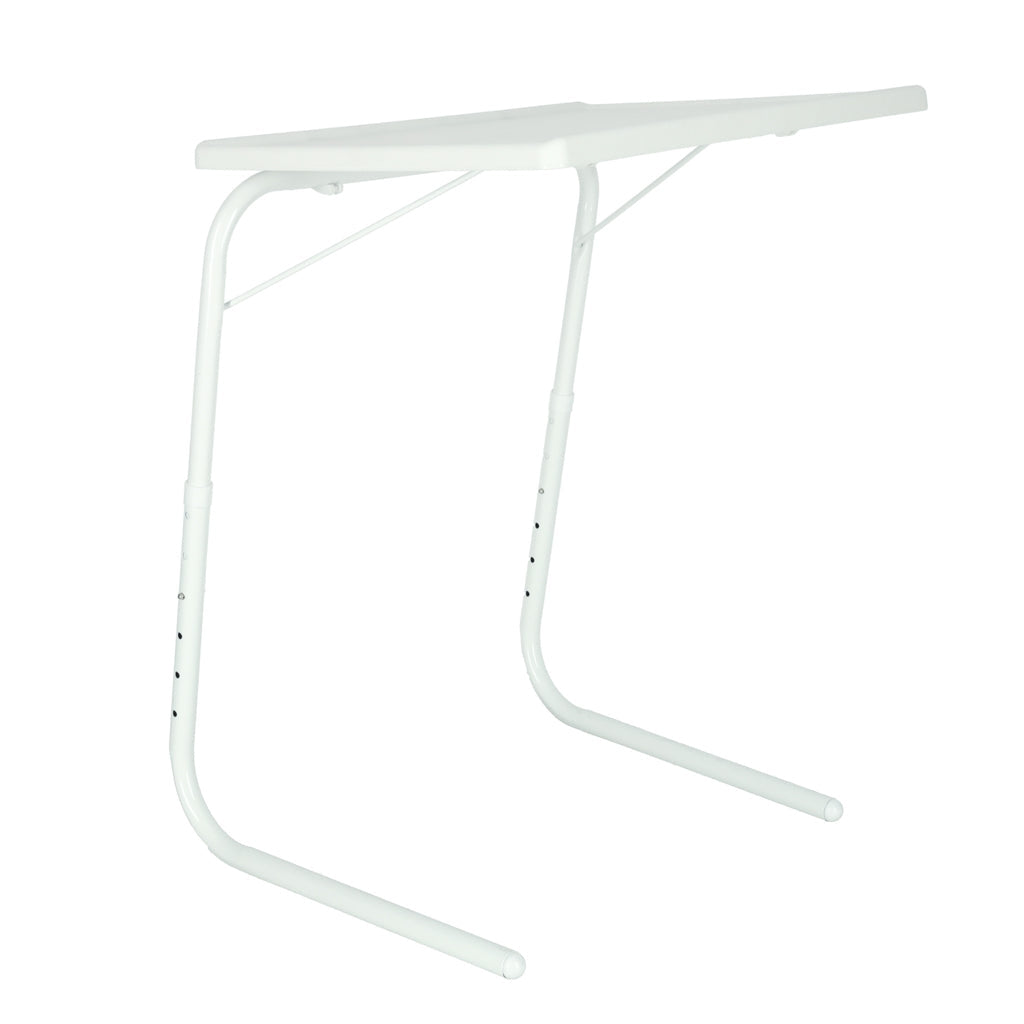 Hopfällbart laptopbord sidobord justerbar höjd/vinkel 52x40 cm vit