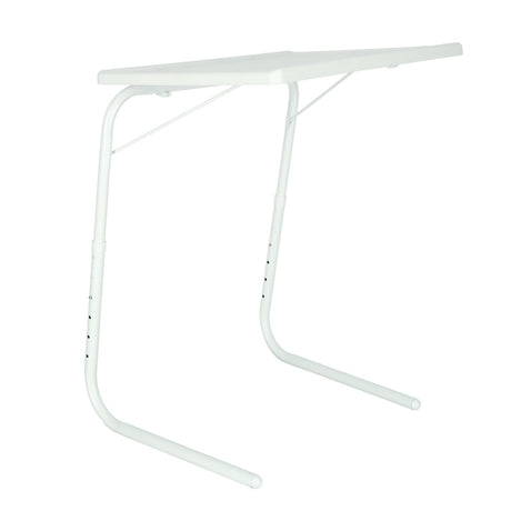Hopfällbart laptopbord sidobord justerbar höjd/vinkel 52x40 cm vit