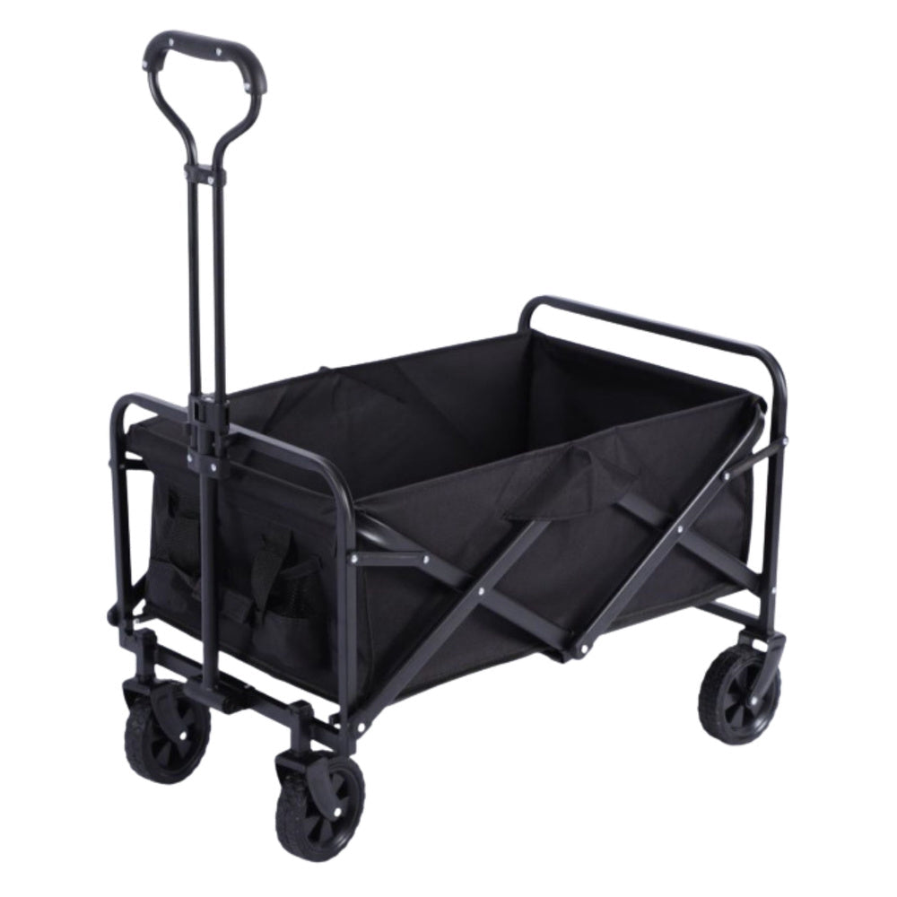 Hopfällbar transportvagn 120 L 80 kg 4 hjul för strand och trädgård