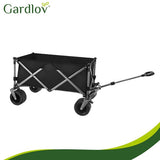 Hopfällbar transportvagn 150L 200kg off-road hjul broms svart