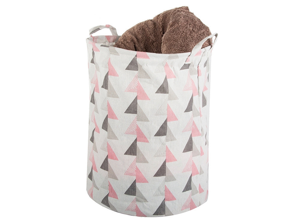 Hopfällbar tvättkorg 45 L rund Ø35x40 cm med bärhandtag