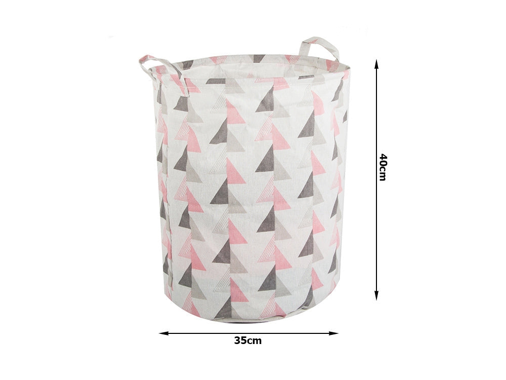 Hopfällbar tvättkorg 45 L rund Ø35x40 cm med bärhandtag