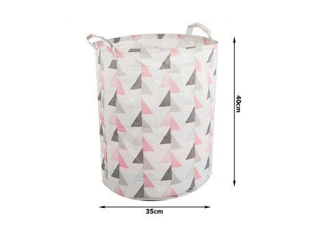Hopfällbar tvättkorg 45 L rund Ø35x40 cm med bärhandtag