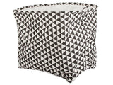 Hopfällbar tvättkorg 90 L rektangulär med lock och snörstängning 45x50x40 cm