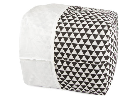 Hopfällbar tvättkorg 90 L rektangulär med lock och snörstängning 45x50x40 cm