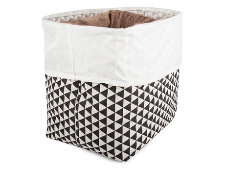 Hopfällbar tvättkorg 90 L rektangulär med lock och snörstängning 45x50x40 cm
