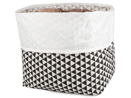 Hopfällbar tvättkorg 90 L rektangulär med lock och snörstängning 45x50x40 cm