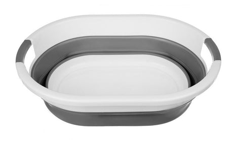 Hopfällbar tvättskål 25L med handtag, PP/TPE, höjd 6-24 cm