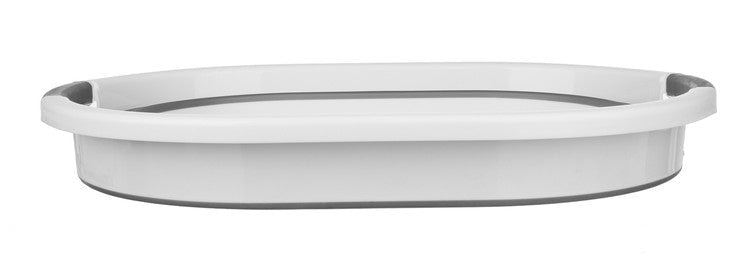 Hopfällbar tvättskål 25L med handtag, PP/TPE, höjd 6-24 cm