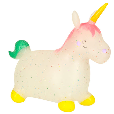 Hoppande ponny gummihäst unicorn 60 cm med pump max 25 kg