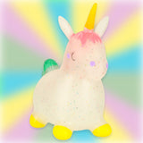 Hoppande ponny gummihäst unicorn 60 cm med pump max 25 kg