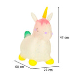 Hoppande ponny gummihäst unicorn 60 cm med pump max 25 kg