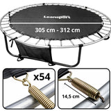 Hopprep till trampolin 10FT 305-312 cm, 54 fjäderhållare
