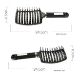 Hårborste/kam set 2-pack för utredning, vått/torrt hår, slumpfärg