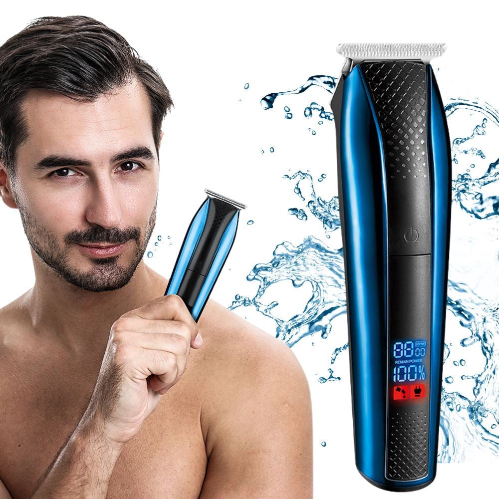Hårklippare/rakapparat sladdlös 4 distanskammar LCD 1200 mAh