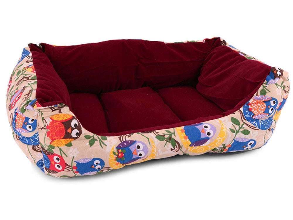 Hundbädd/kattbädd XL med kudde 62x48x15 cm tvättbar 40°C