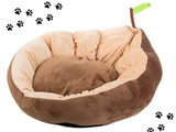 Hundbädd/kattbädd plysch bladform 52x45 cm med halkfri undersida