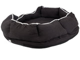 Hundbädd med kudde 60x70 cm oval med upphöjda kanter