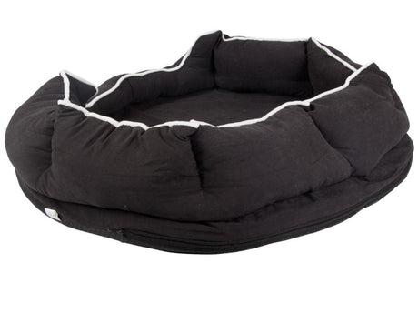 Hundbädd med kudde 60x70 cm oval med upphöjda kanter