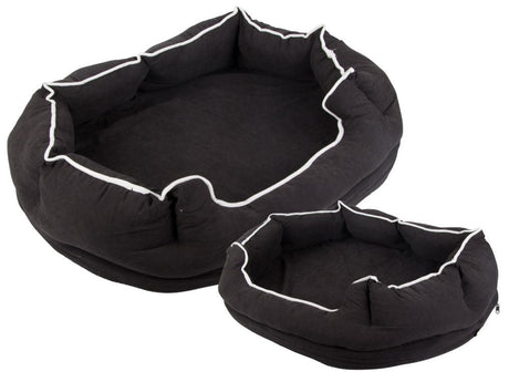 Hundbädd med kudde 60x70 cm oval med upphöjda kanter