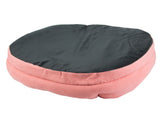 Hundbädd med kudde plysch rosa 60x70 cm med upphöjda kanter