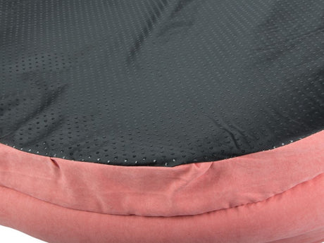 Hundbädd med kudde plysch rosa 60x70 cm med upphöjda kanter