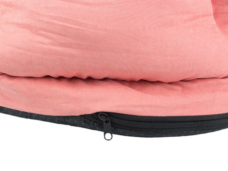 Hundbädd med kudde plysch rosa 60x70 cm med upphöjda kanter