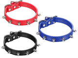 Hundhalsband med nitar ekologiskt läder 58x2,7 cm, justerbart
