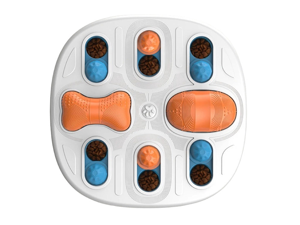 Hundleksak hårdgummi aktiveringsspel med 2 tugglelement 34x34 cm