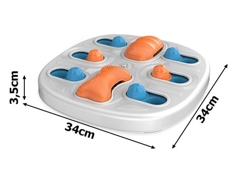 Hundleksak hårdgummi aktiveringsspel med 2 tugglelement 34x34 cm