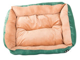 Hund- och kattbädd L 67x57x15 cm plysch grön halkfri botten