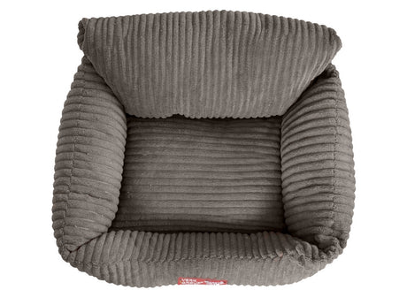 Hund- och kattbädd S 45x35 cm ribbad corduroy beige halksäker