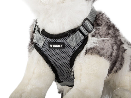 Hundsele S med reflex och avtagbart koppel 150 cm grå