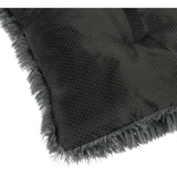 Husdjurskudde rund polyester 50x65x4 cm mörkgrå antislip
