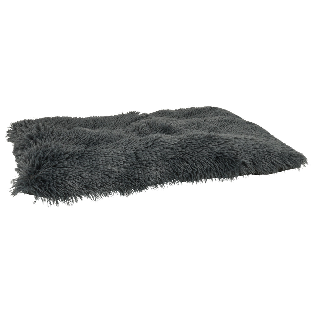 Husdjurskudde rund polyester 50x65x4 cm mörkgrå antislip