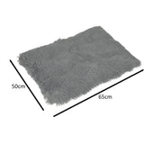 Husdjurskudde rund polyester 50x65x4 cm mörkgrå antislip