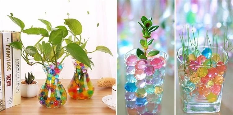 Hydrogelkulor för blommor/växter blandade färger 20 påsar x 5g