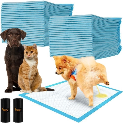 Hygienunderlag hund 60x60 cm vattentäta 50-pack + bajspåsar 30 st