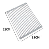 Ihoprullbart diskställ över diskbänk 52x33 cm rostfritt stål grå