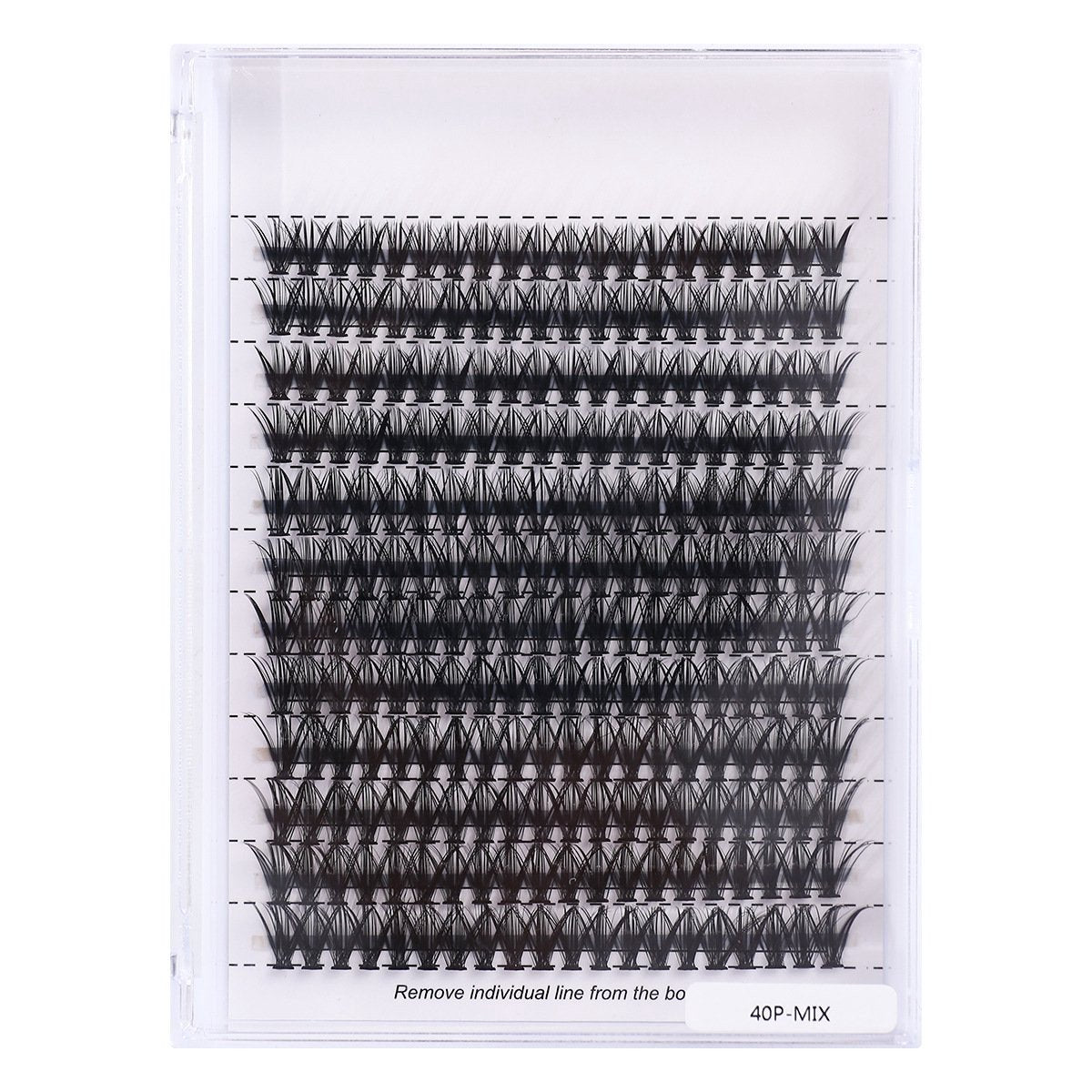 Individuella lösögonfransar syntetfiber svart 10-16 mm 40-pack